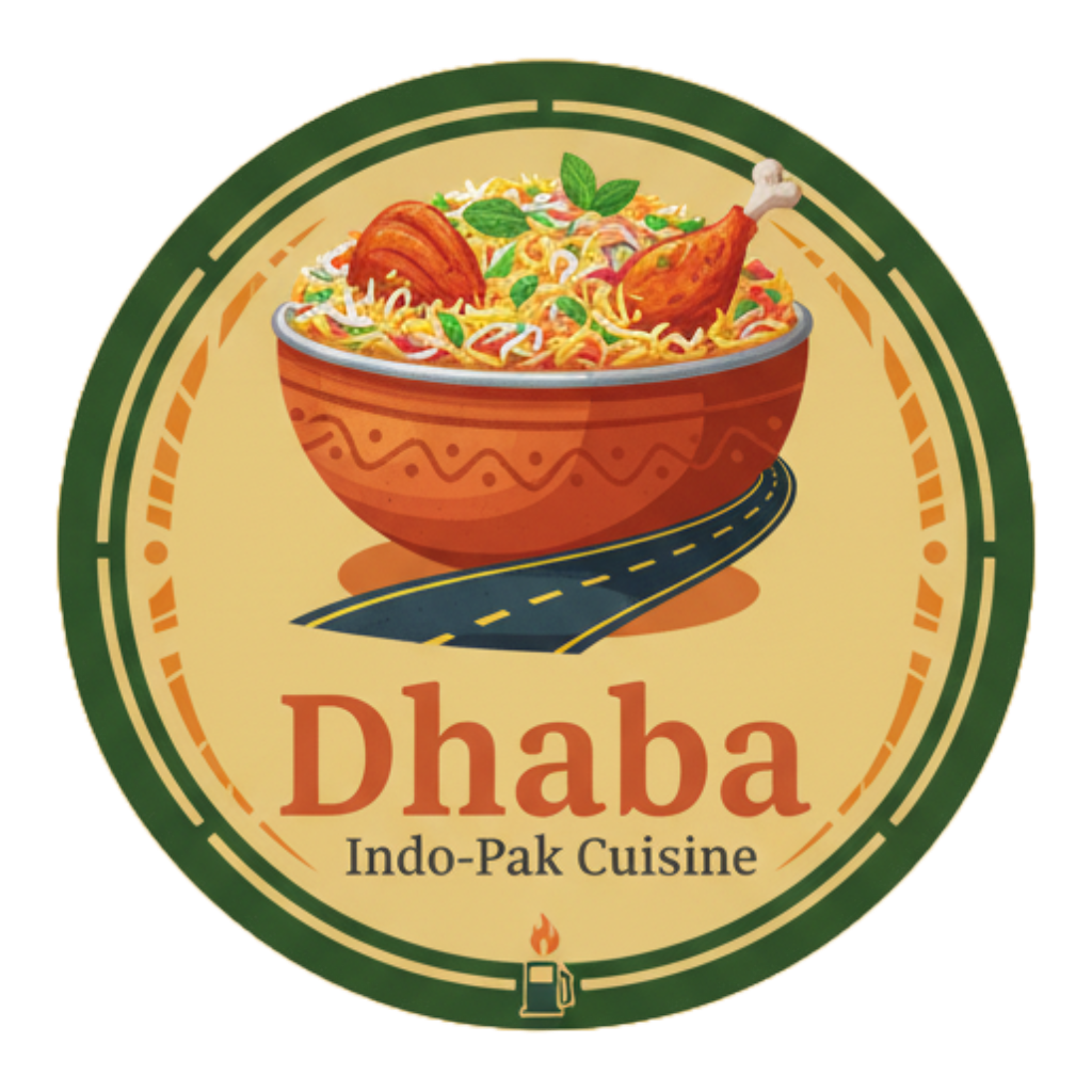dhaba logo, a chicken rice bowl